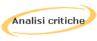 Analisi critiche
