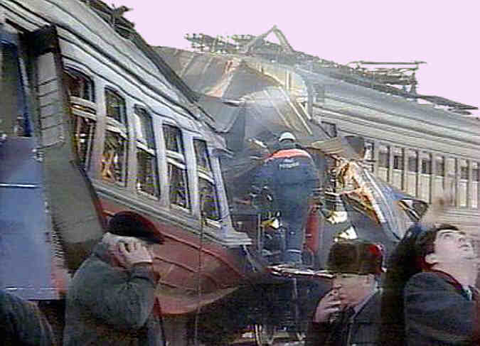 Bombed train