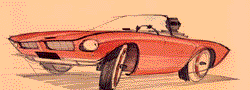 First sketch of Avanti car