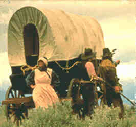 Wagon on the Oregon Trail