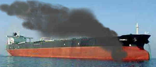 faked photo of tanker on fire